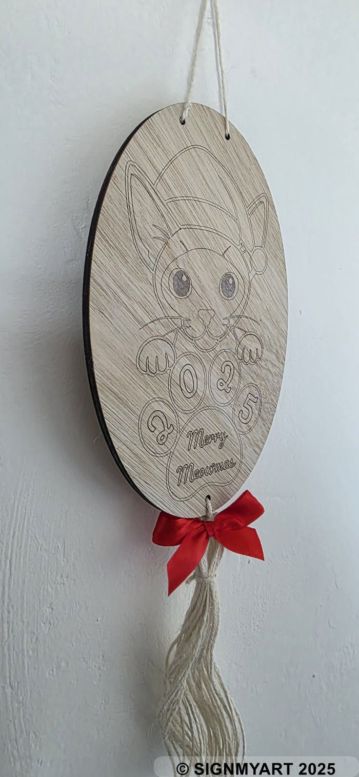 Meowmas Siamese Sign Christmas Bauble Decoration
