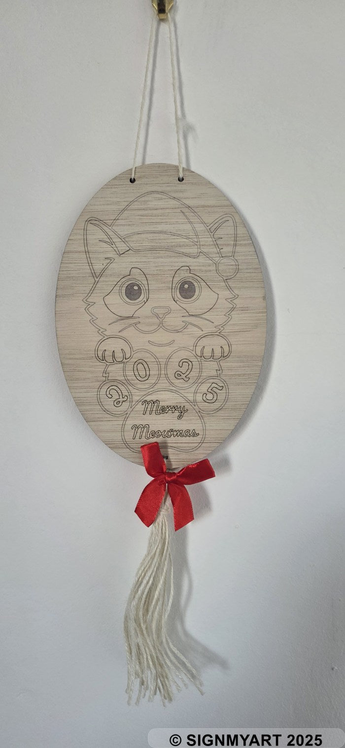 Meowmas Ragdoll Sign Christmas Bauble Decoration