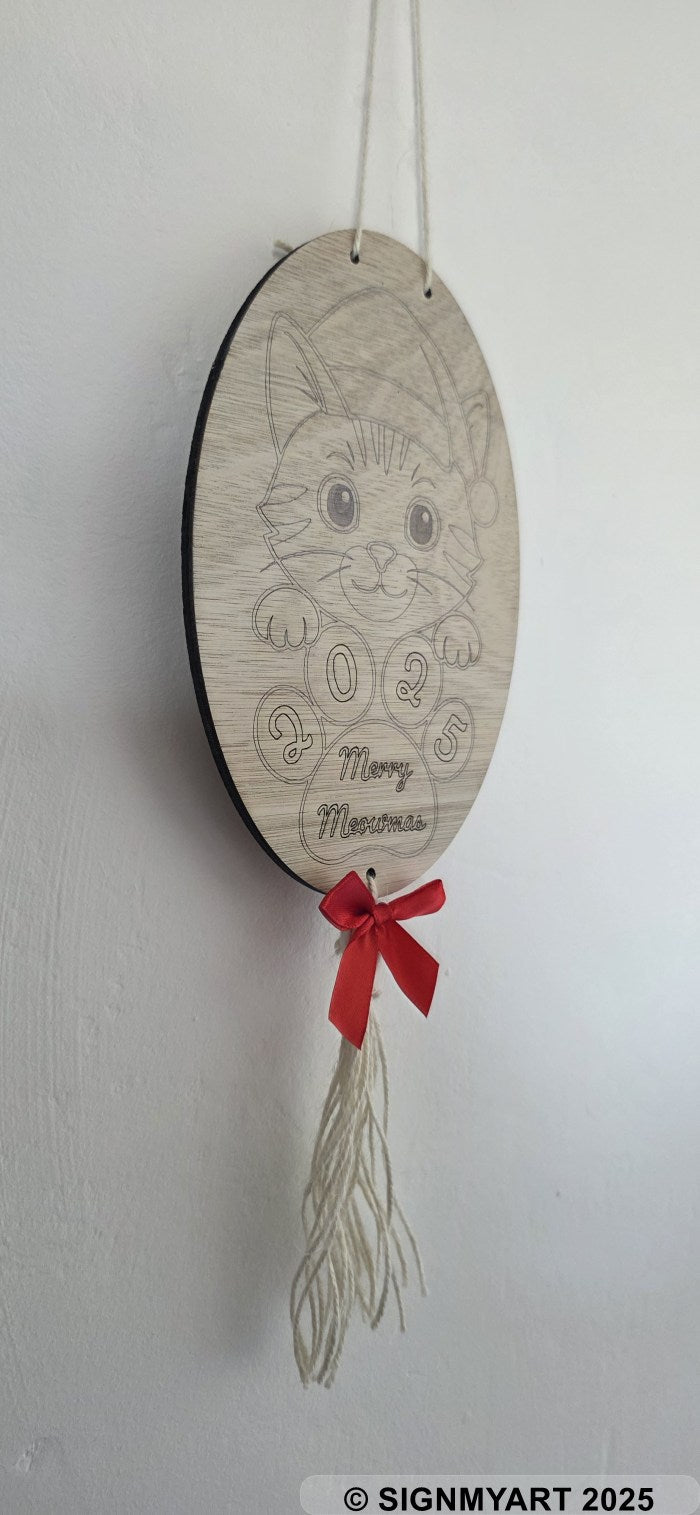 Meowmas American Shorthair Sign Christmas Bauble Decoration