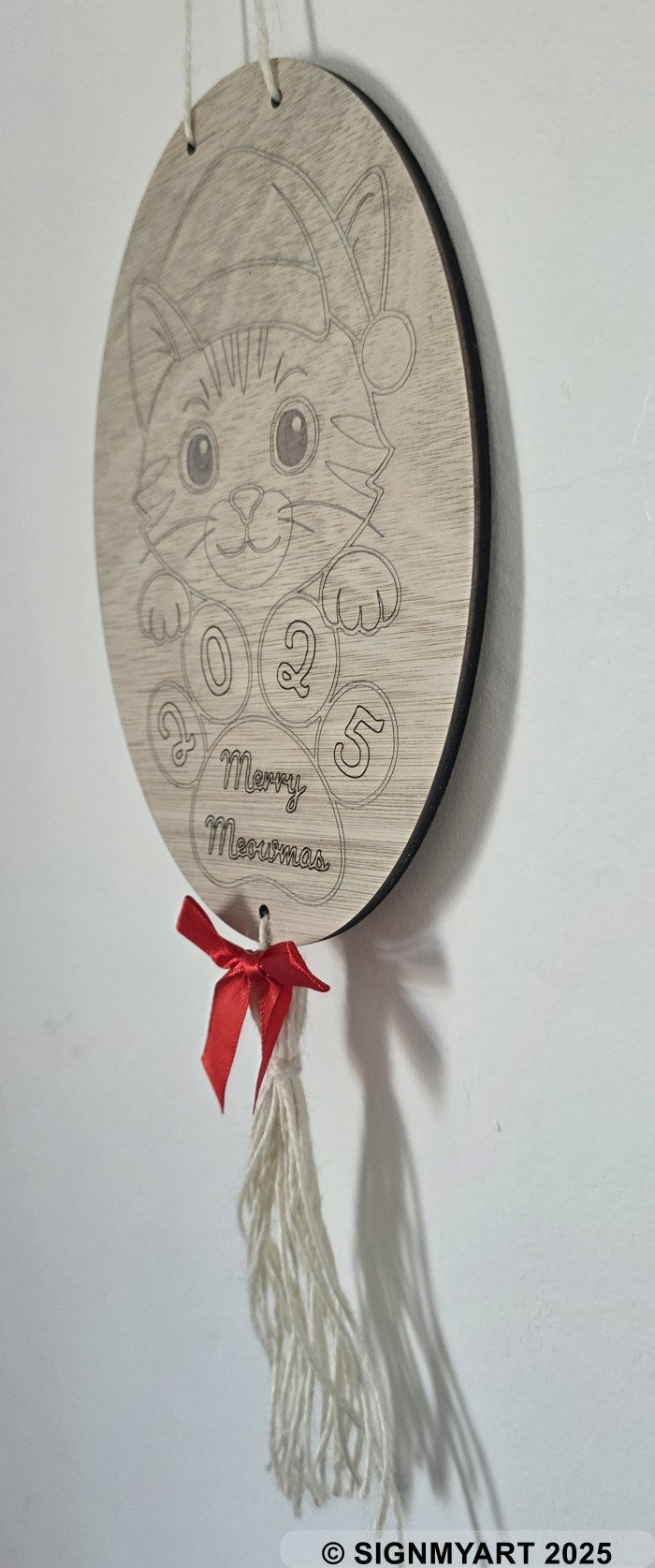 Meowmas American Shorthair Sign Christmas Bauble Decoration