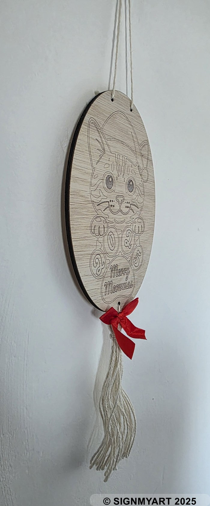 Meowmas Bengal Sign Christmas Bauble Decoration