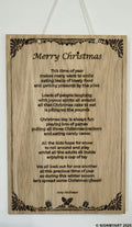 Merry Christmas – Original Poem Plaque Oak