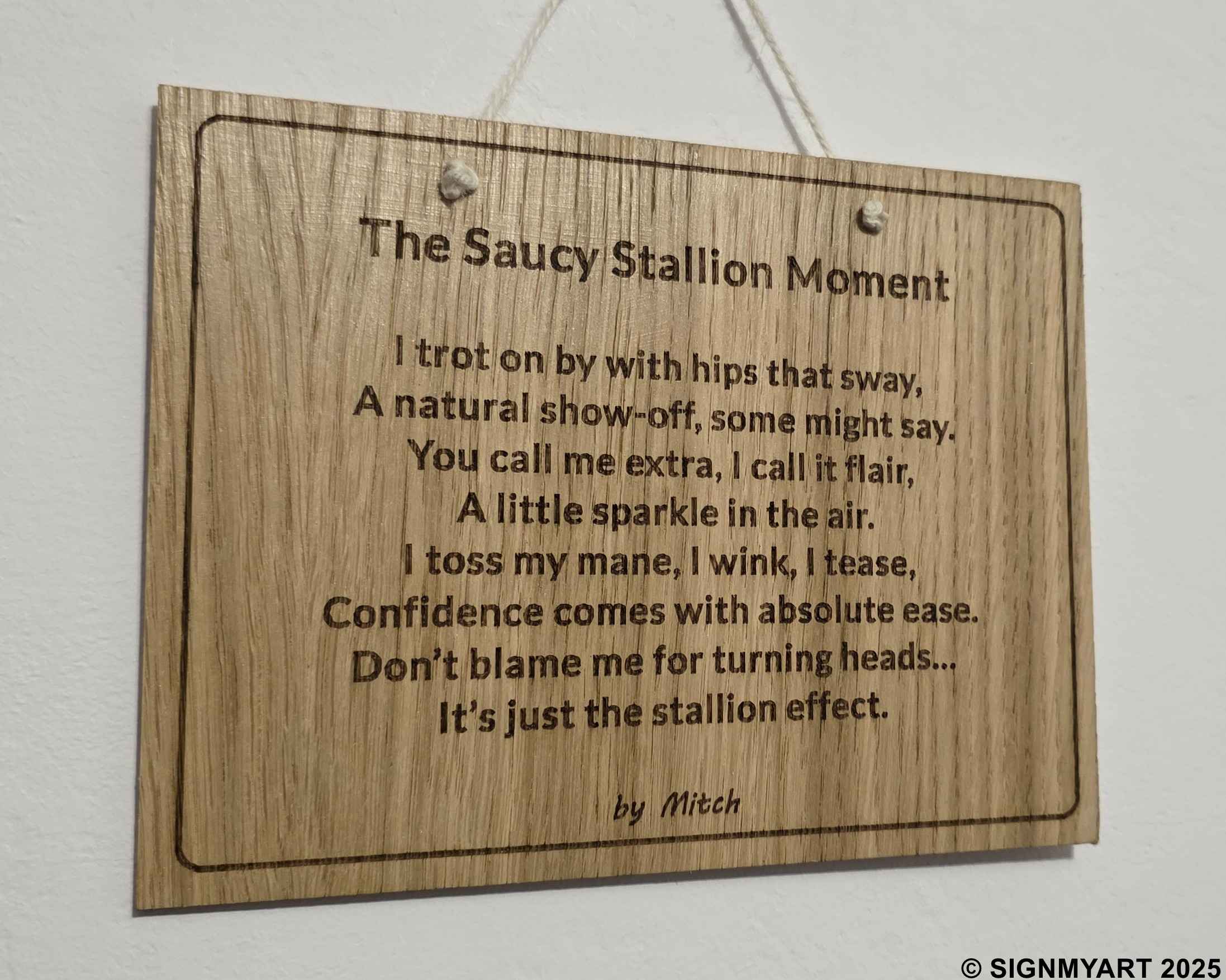 The Saucy Stallion Moment