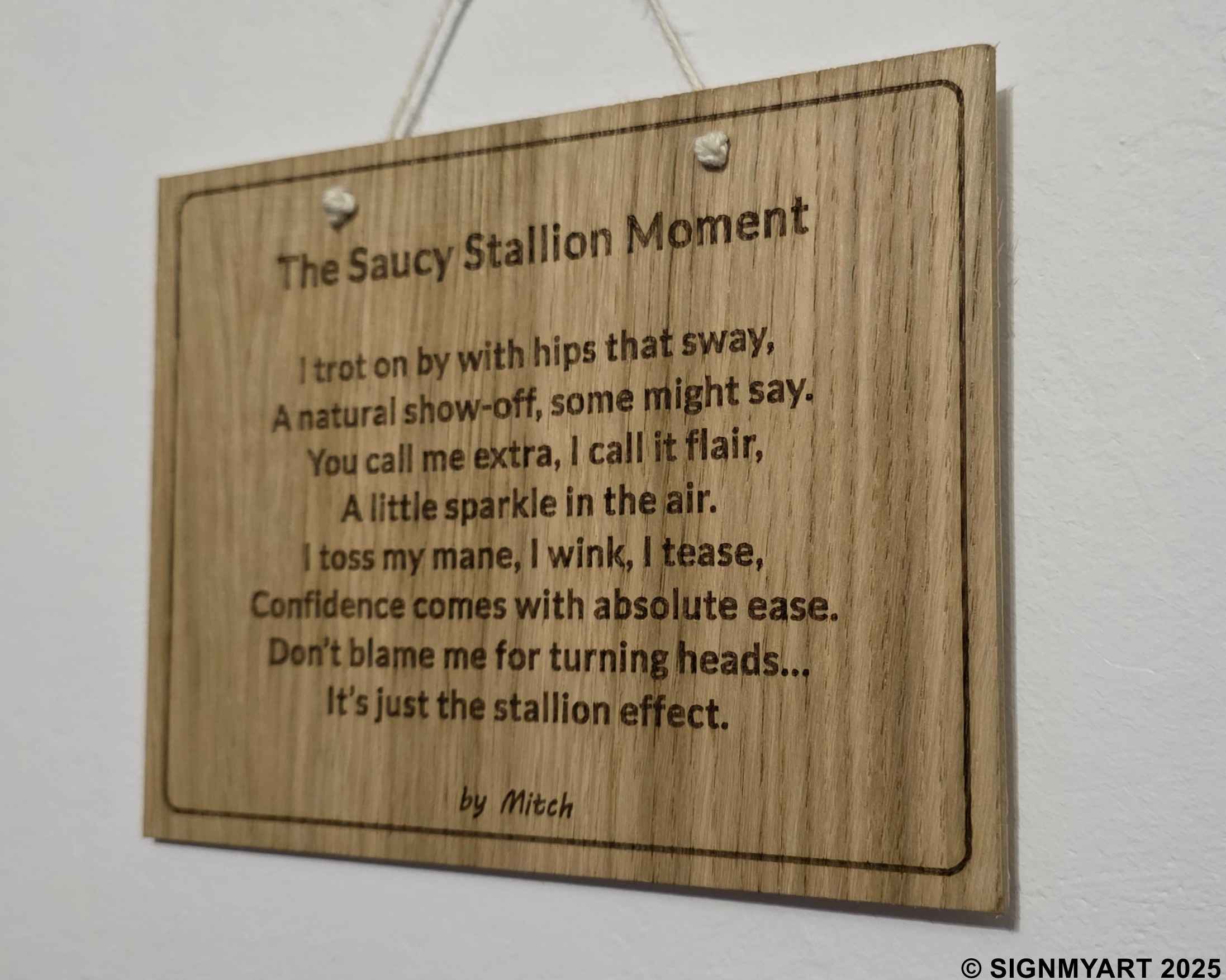 The Saucy Stallion Moment