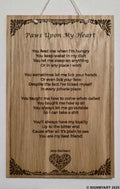 Paws Upon My Heart – Original Poem Plaque Oak