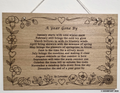 A Year Gone By – Original Poem Plaque Oak