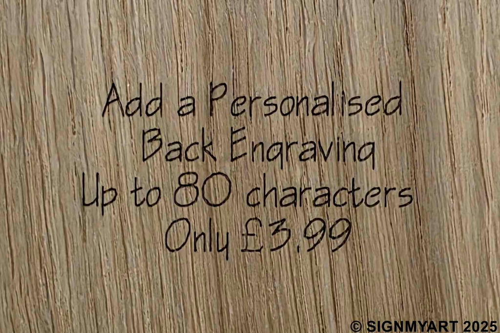 Add-on Personalised Engraving (Up to 80 Characters)