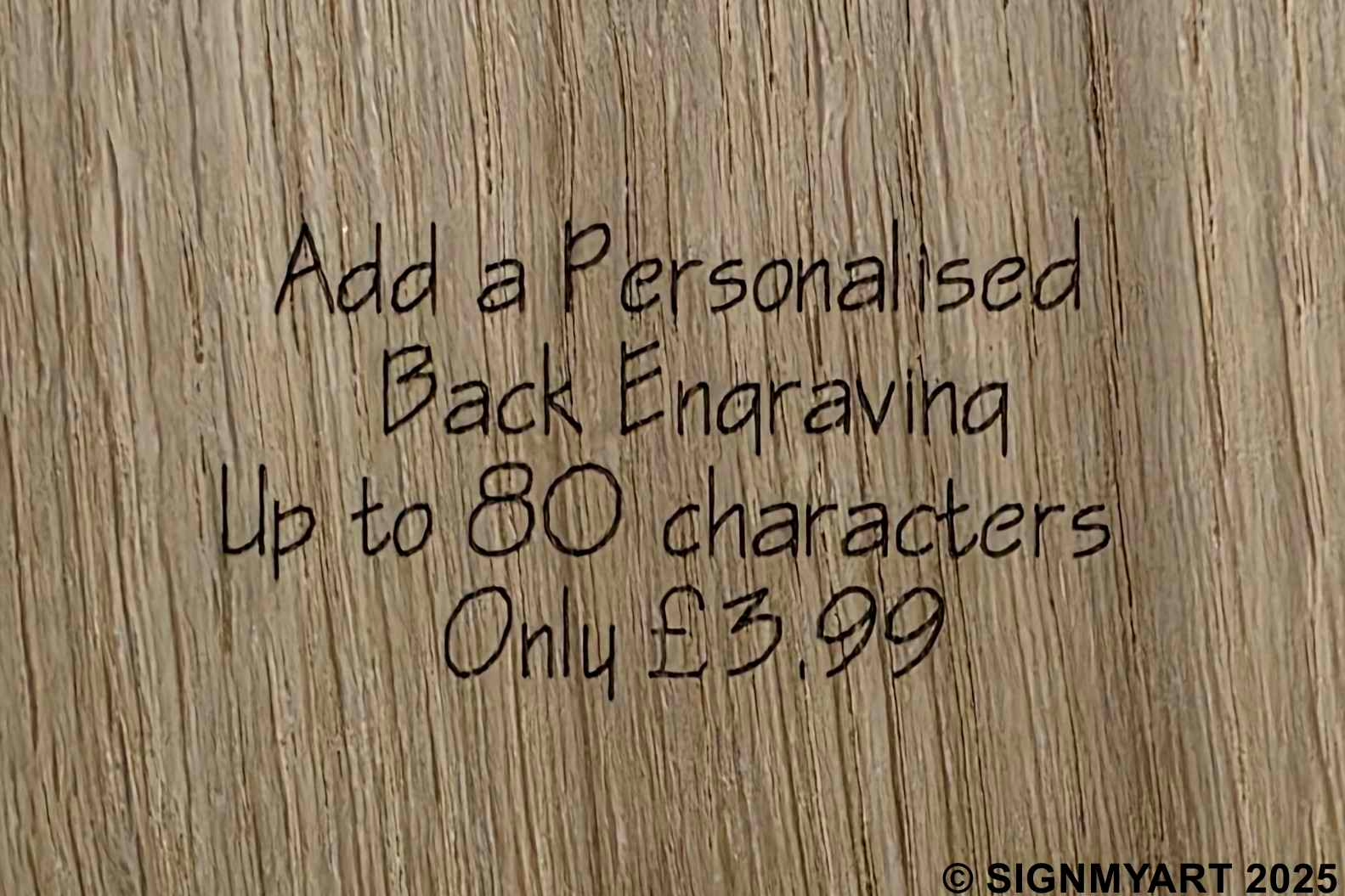 Add-on Personalised Engraving (Up to 80 Characters)