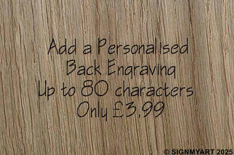 Add-on Personalised Engraving (Up to 80 Characters)