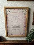 Where Love Lives – Exclusive Framed Poem Print (A4, Matte Paper, Oak-Effect Frame)